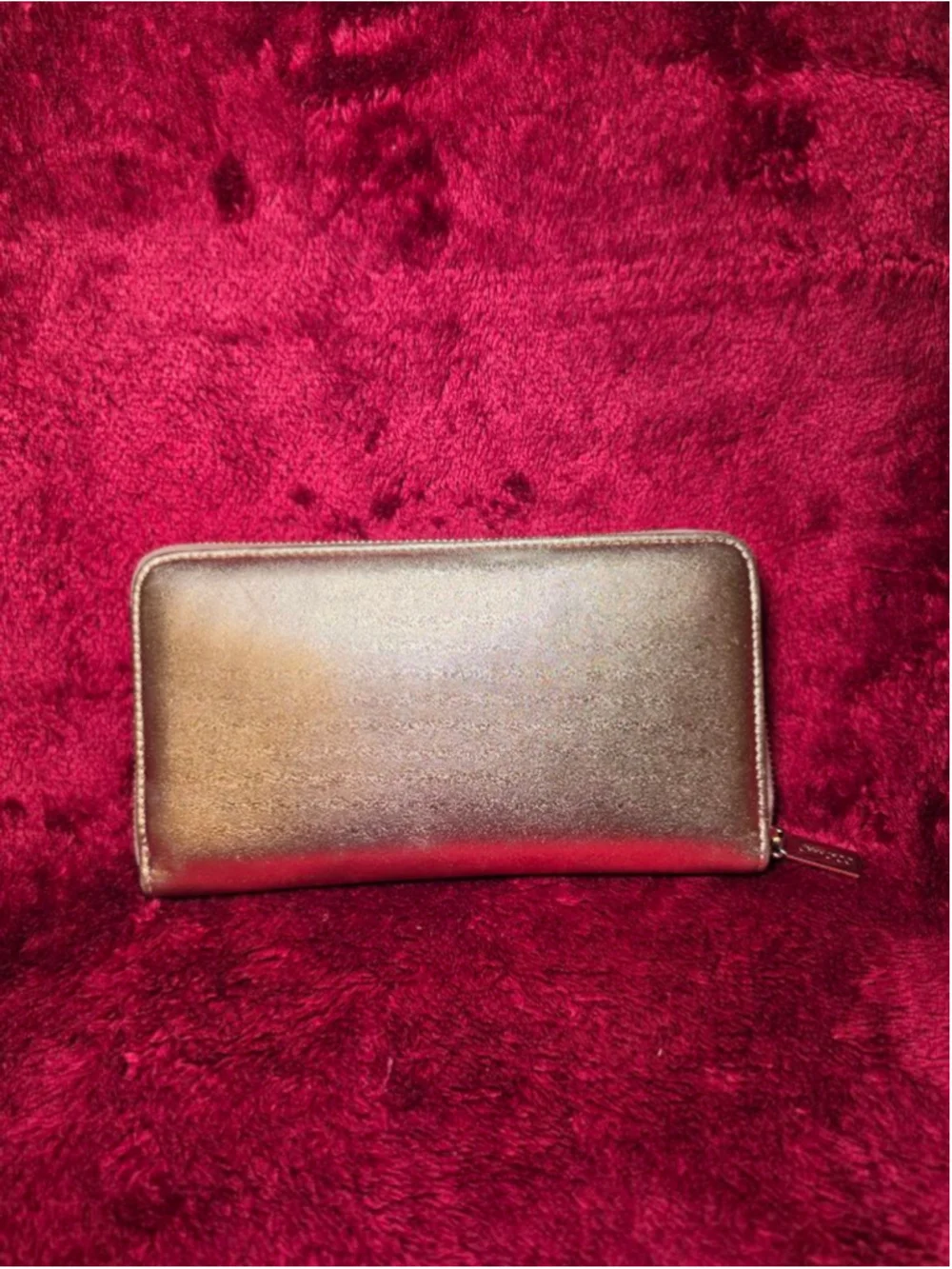 Jimmy Choo Gold Leather Long Wallet EUC